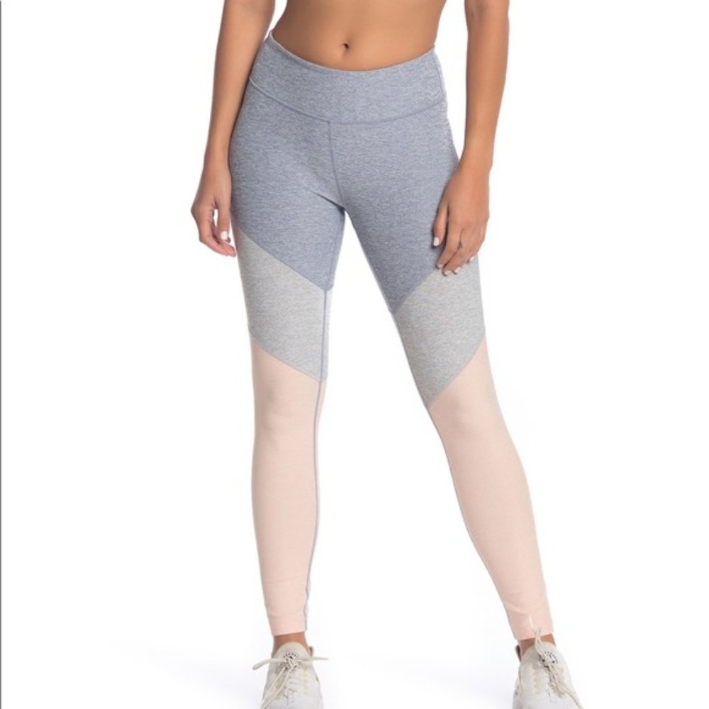 Outdoor Voices 7/8 Spring Leggings Pink Gray Large